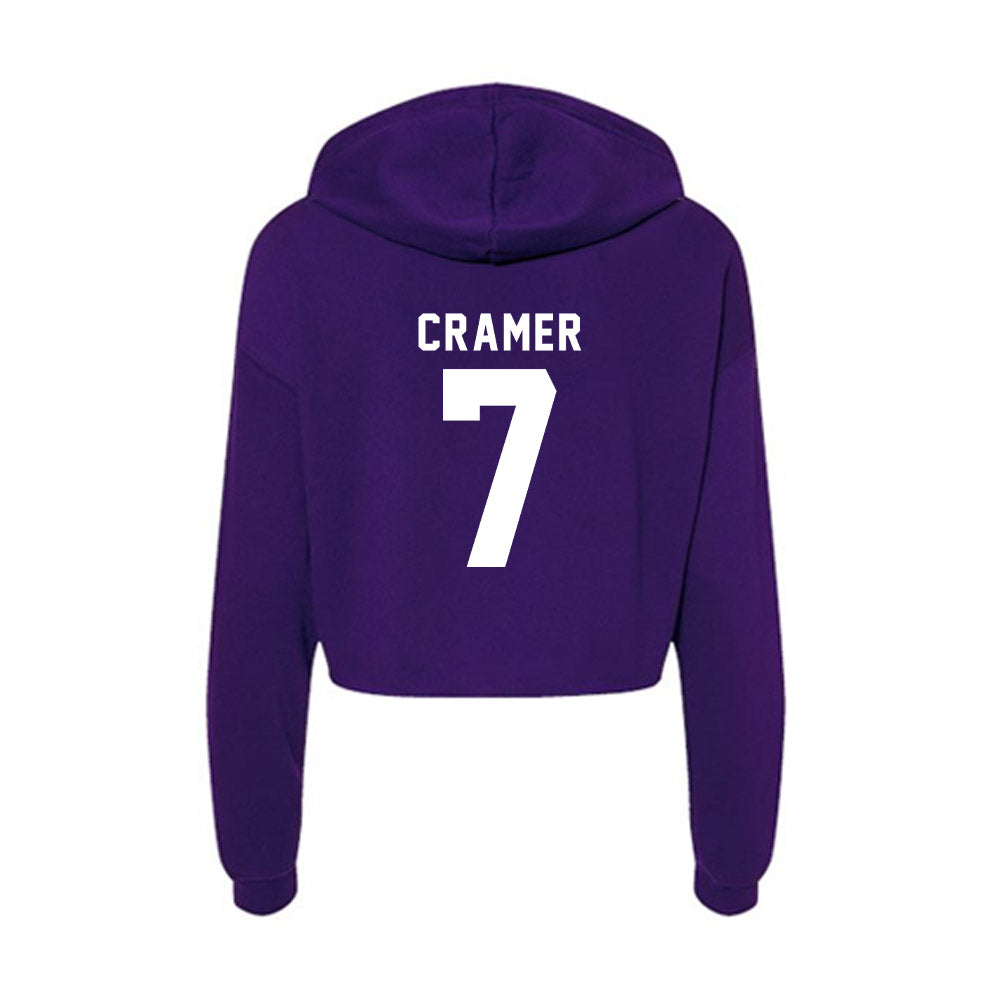 TCU - NCAA Baseball : Cole Cramer - Women's Crop Fleece Hoodie-1