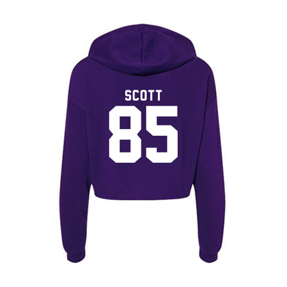 TCU - NCAA Football : James Scott - Women's Crop Fleece Hoodie-1