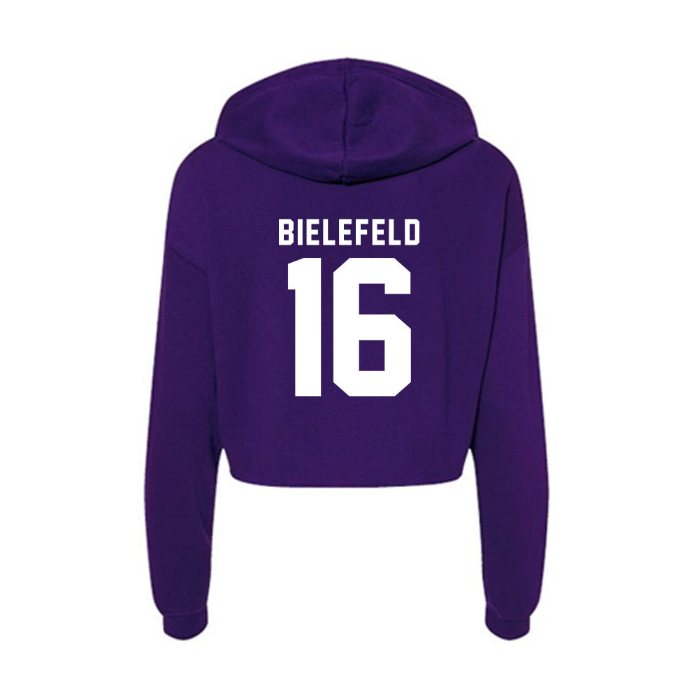 TCU - NCAA Women's Basketball : Clara Bielefeld - Women's Crop Fleece Hoodie-1