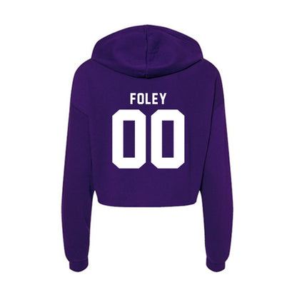 TCU - NCAA Women's Soccer : Claireese Foley - Women's Crop Fleece Hoodie-1