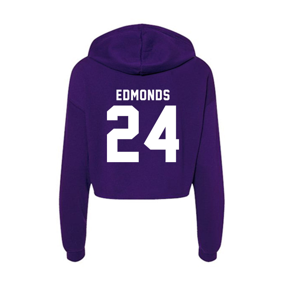 TCU - NCAA Men's Basketball : Xavier Edmonds - Women's Crop Fleece Hoodie-1