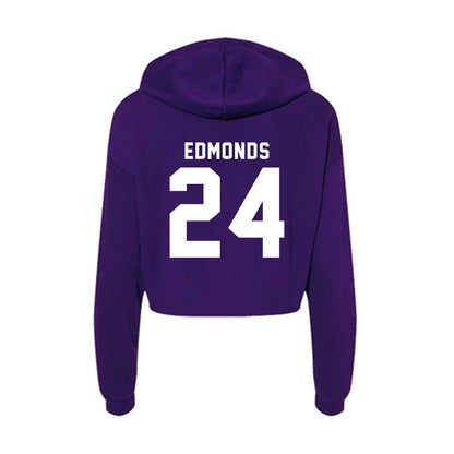 TCU - NCAA Men's Basketball : Xavier Edmonds - Women's Crop Fleece Hoodie-1