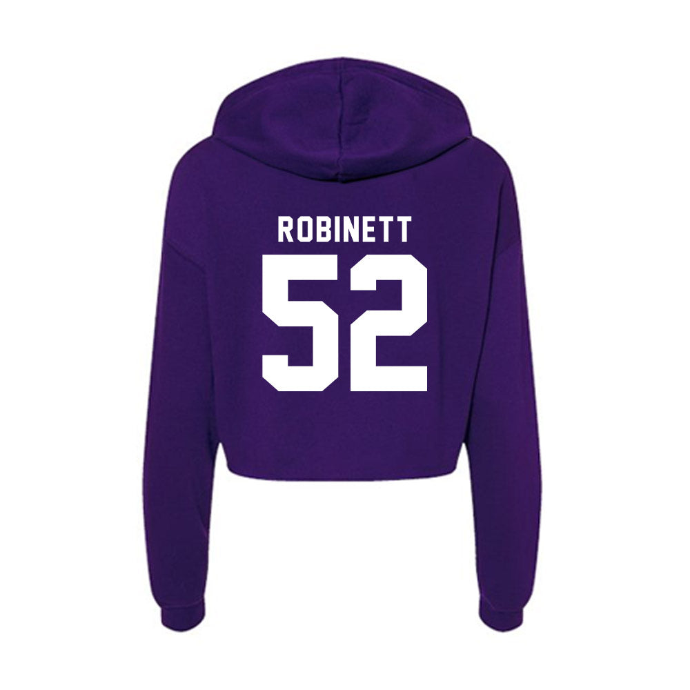 TCU - NCAA Football : Blake Robinett - Women's Crop Fleece Hoodie-1
