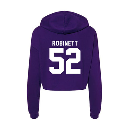 TCU - NCAA Football : Blake Robinett - Women's Crop Fleece Hoodie-1