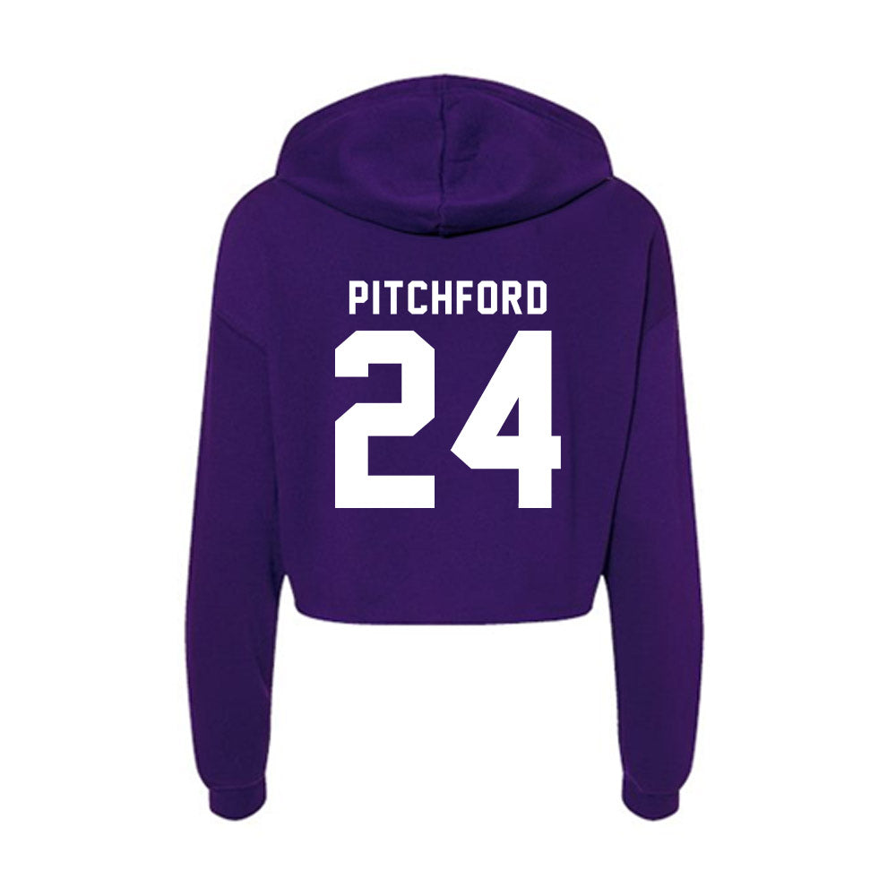 TCU - NCAA Football : Joe Pitchford - Women's Crop Fleece Hoodie-1