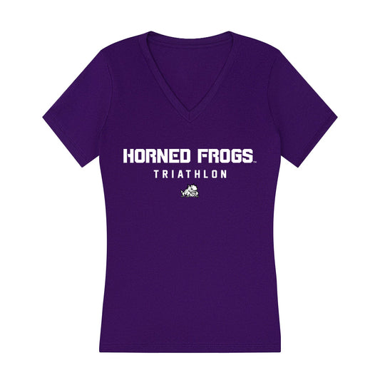 TCU - NCAA Triathlon : Isabella Carreras - Women's V-Neck T-Shirt-0