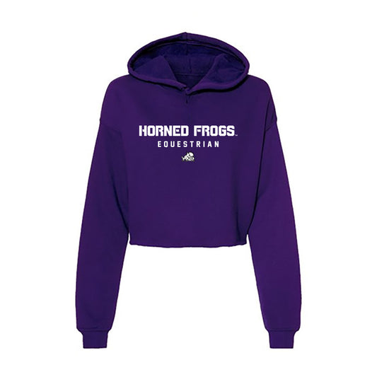 TCU - NCAA Equestrian : Kyla Sullivan - Women's Crop Fleece Hoodie-0