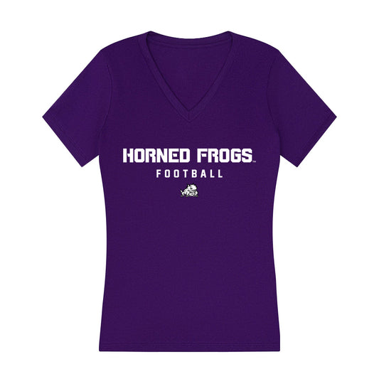 TCU - NCAA Football : Witten Van Hoy - Women's V-Neck T-Shirt-0