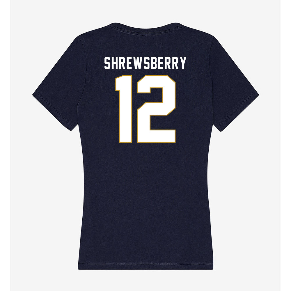 Notre Dame - NCAA Men's Basketball : Nick Shrewsberry - Women's V-Neck T-Shirt-1