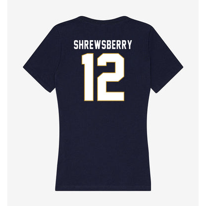 Notre Dame - NCAA Men's Basketball : Nick Shrewsberry - Women's V-Neck T-Shirt-1