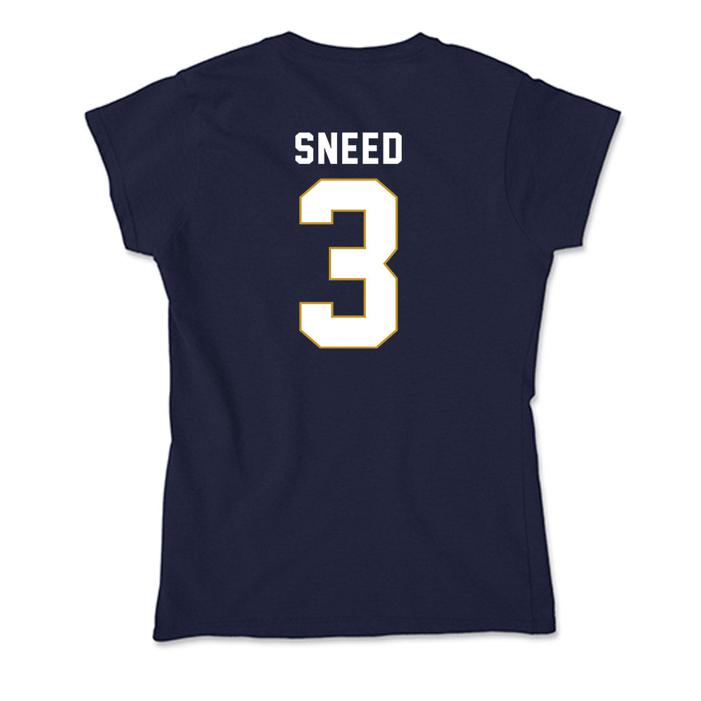 Notre Dame - NCAA Football : Jaylen Sneed - Soft Style Women’s T-Shirt-1