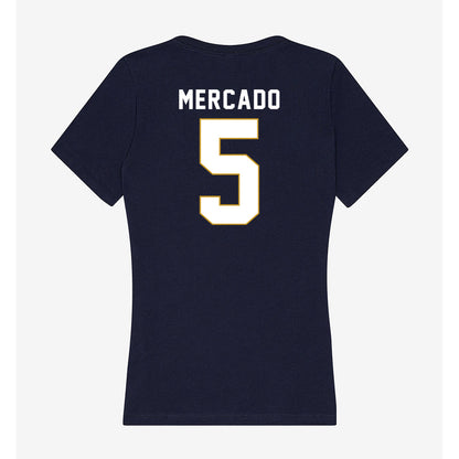 Notre Dame - NCAA Women's Volleyball : Carla Mercado - Women's V-Neck T-Shirt-1