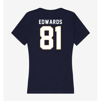 Notre Dame - NCAA Men's Ice Hockey : Beckham Edwards - Women's V-Neck T-Shirt-1