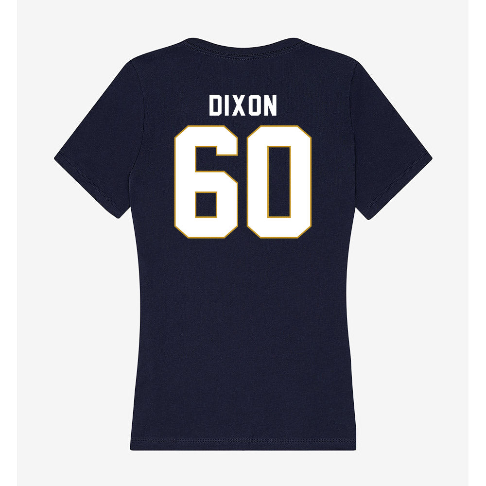 Notre Dame - NCAA Football : Davion Dixon - Women's V-Neck T-Shirt-1