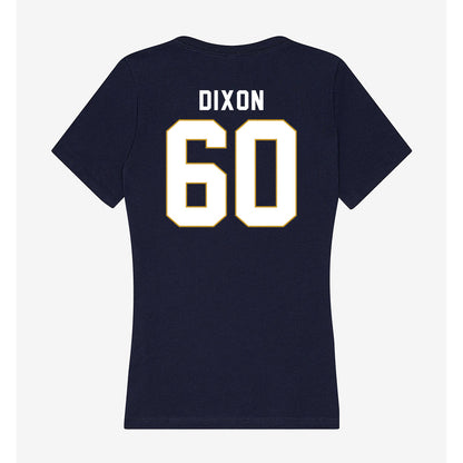 Notre Dame - NCAA Football : Davion Dixon - Women's V-Neck T-Shirt-1