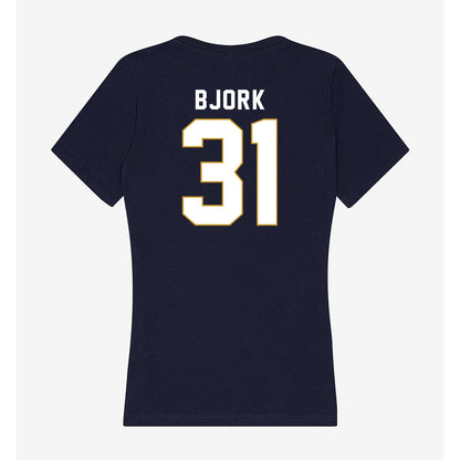 Notre Dame - NCAA Women's Volleyball : Anna Bjork - Women's V-Neck T-Shirt-1