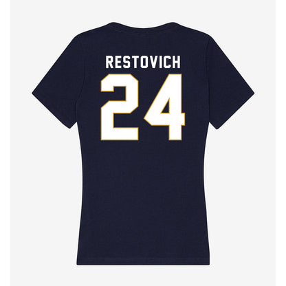 Notre Dame - NCAA Women's Soccer : Grace Restovich - Women's V-Neck T-Shirt-1