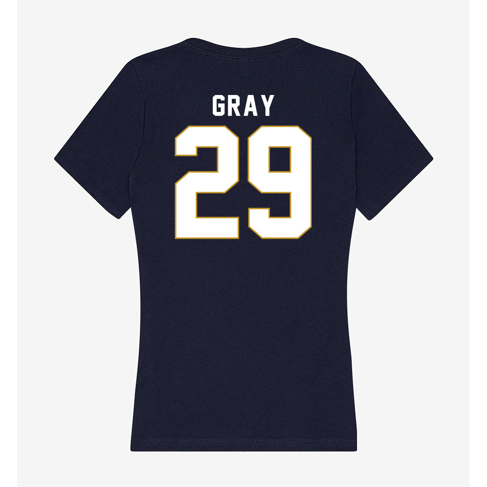 Notre Dame - NCAA Football : Christian Gray - Women's V-Neck T-Shirt-1