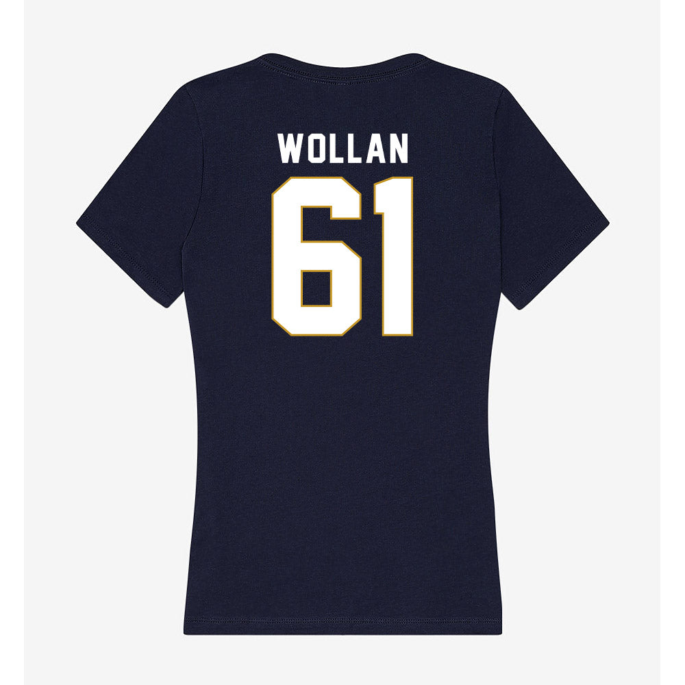 Notre Dame - NCAA Football : Robbie Wollan - Women's V-Neck T-Shirt-1