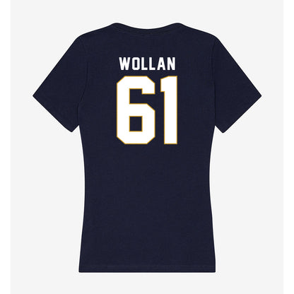 Notre Dame - NCAA Football : Robbie Wollan - Women's V-Neck T-Shirt-1