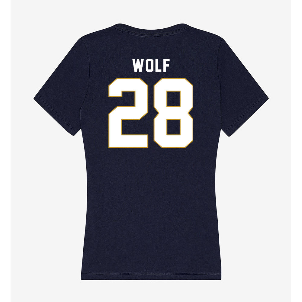 Notre Dame - NCAA Baseball : Rhys Wolf - Women's V-Neck T-Shirt-1