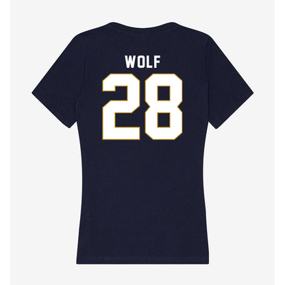 Notre Dame - NCAA Baseball : Rhys Wolf - Women's V-Neck T-Shirt-1