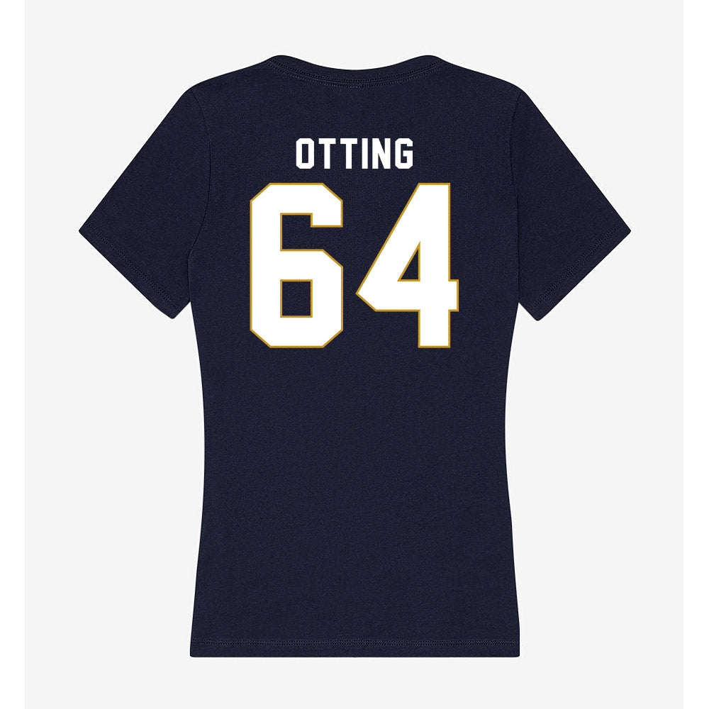 Notre Dame - NCAA Football : Joe Otting - Women's V-Neck T-Shirt-1