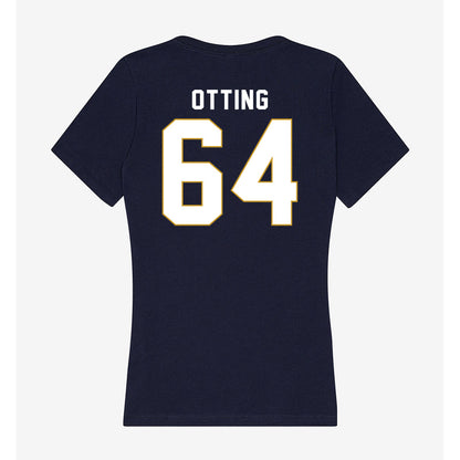 Notre Dame - NCAA Football : Joe Otting - Women's V-Neck T-Shirt-1