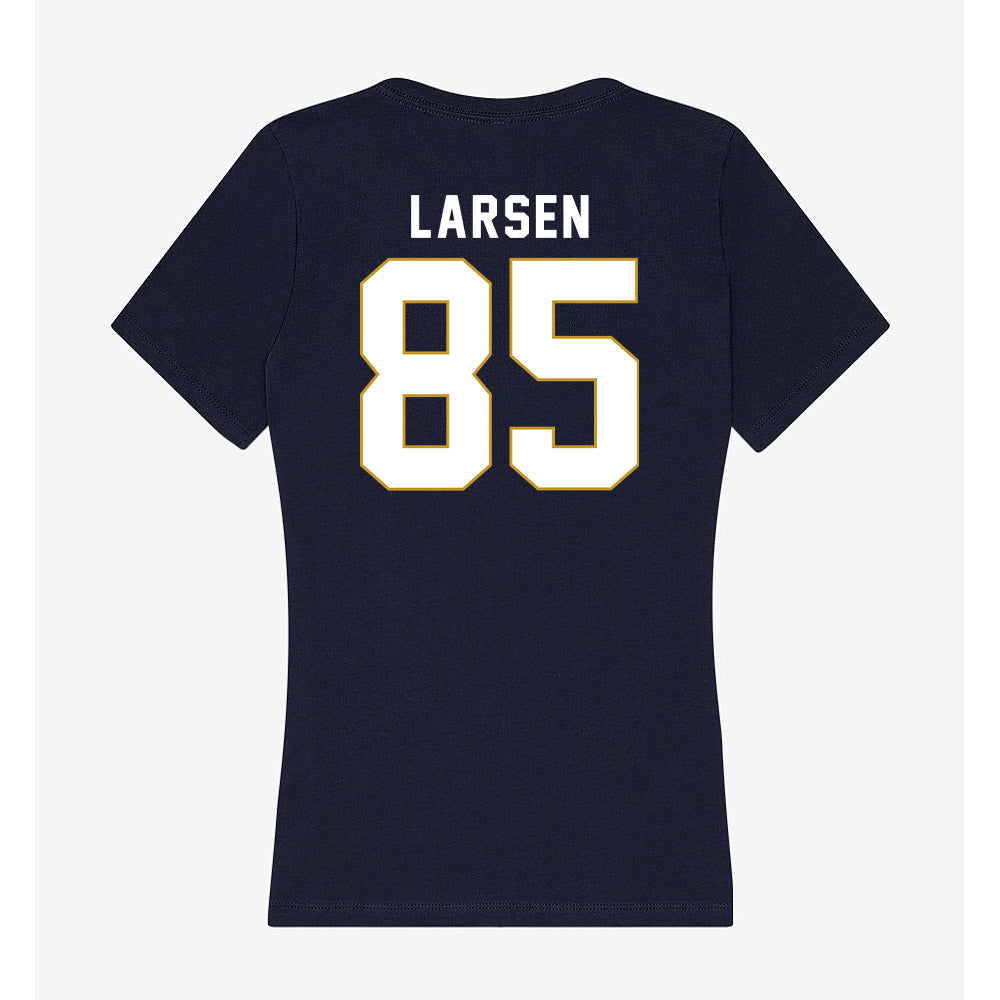 Notre Dame - NCAA Football : Jack Larsen - Women's V-Neck T-Shirt-1