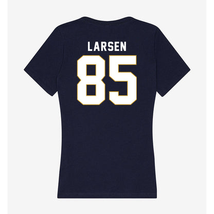 Notre Dame - NCAA Football : Jack Larsen - Women's V-Neck T-Shirt-1