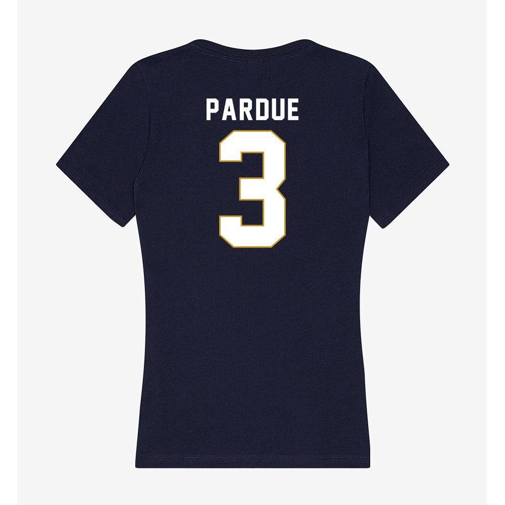 Notre Dame - NCAA Men's Ice Hockey : Charlie Pardue - Women's V-Neck T-Shirt-1
