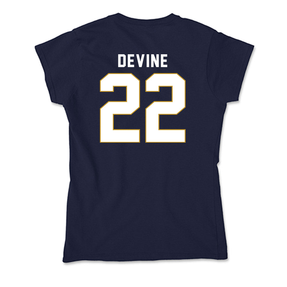 Notre Dame - NCAA Men's Basketball : Luke Devine - Soft Style Women’s T-Shirt-1