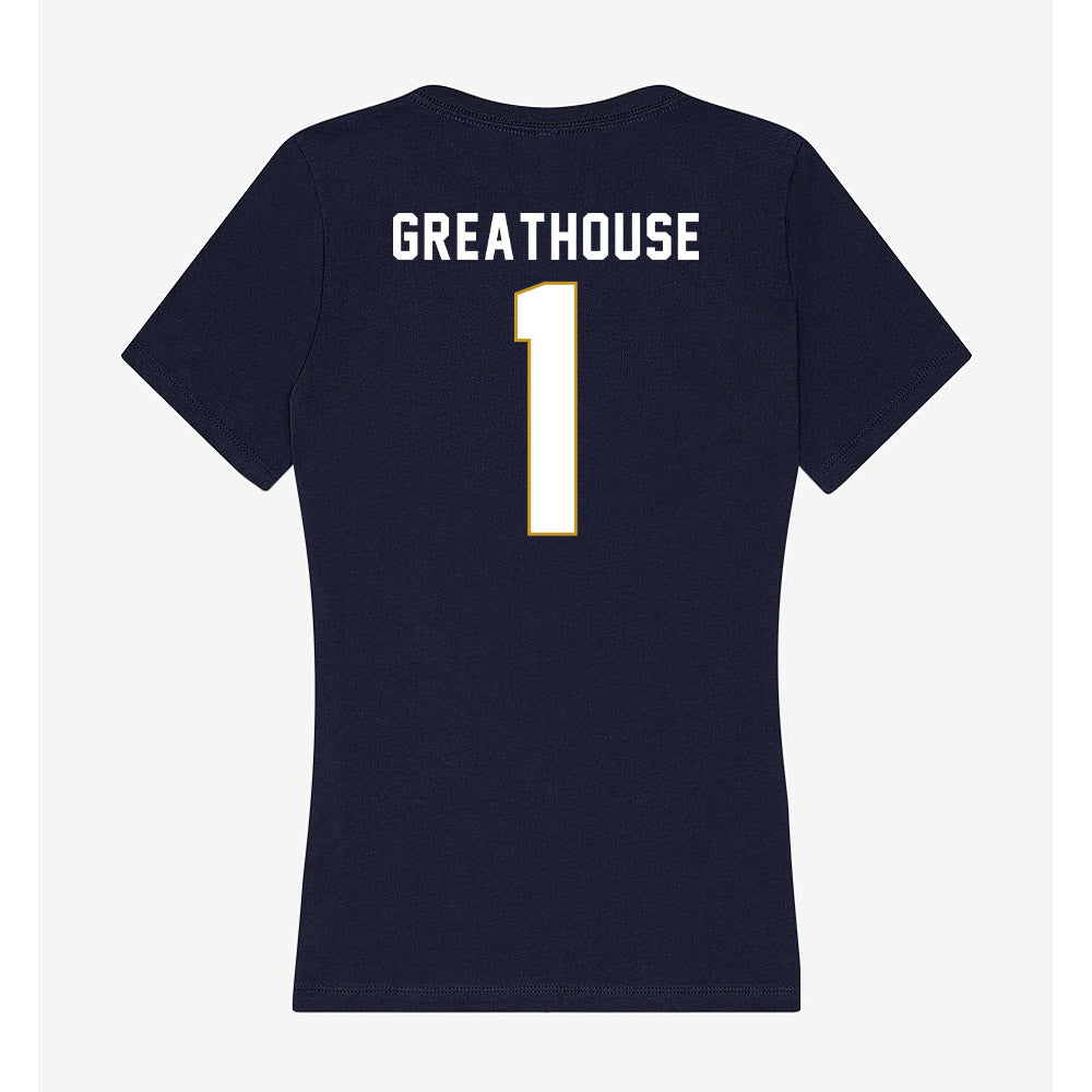 Notre Dame - NCAA Football : Jaden Greathouse - Women's V-Neck T-Shirt-1