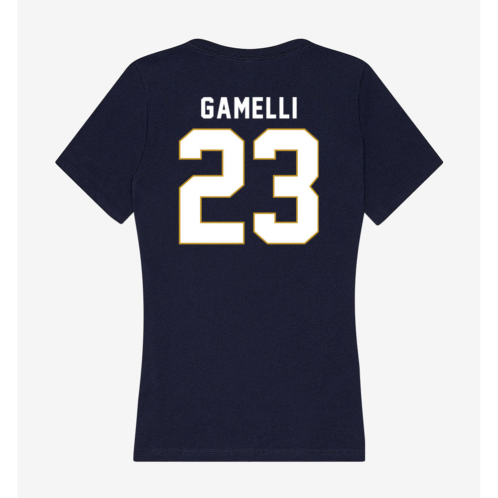 Notre Dame - NCAA Baseball : Gian Gamelli - Women's V-Neck T-Shirt-1