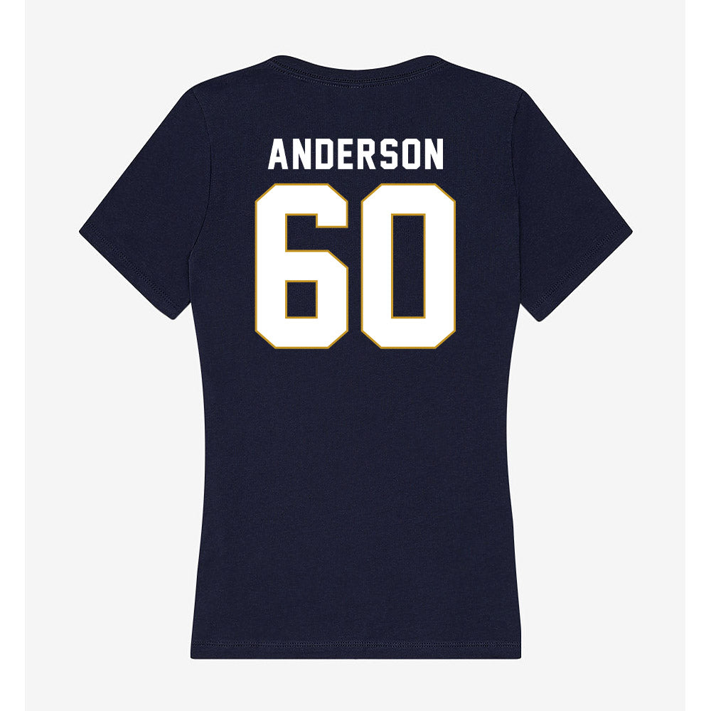 Notre Dame - NCAA Football : Max Anderson - Women's V-Neck T-Shirt-1