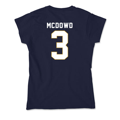 Notre Dame - NCAA Men's Soccer : Sean McDowd - Soft Style Women’s T-Shirt-1