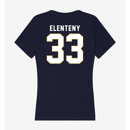 Notre Dame - NCAA Baseball : Connor Elenteny - Women's V-Neck T-Shirt-1