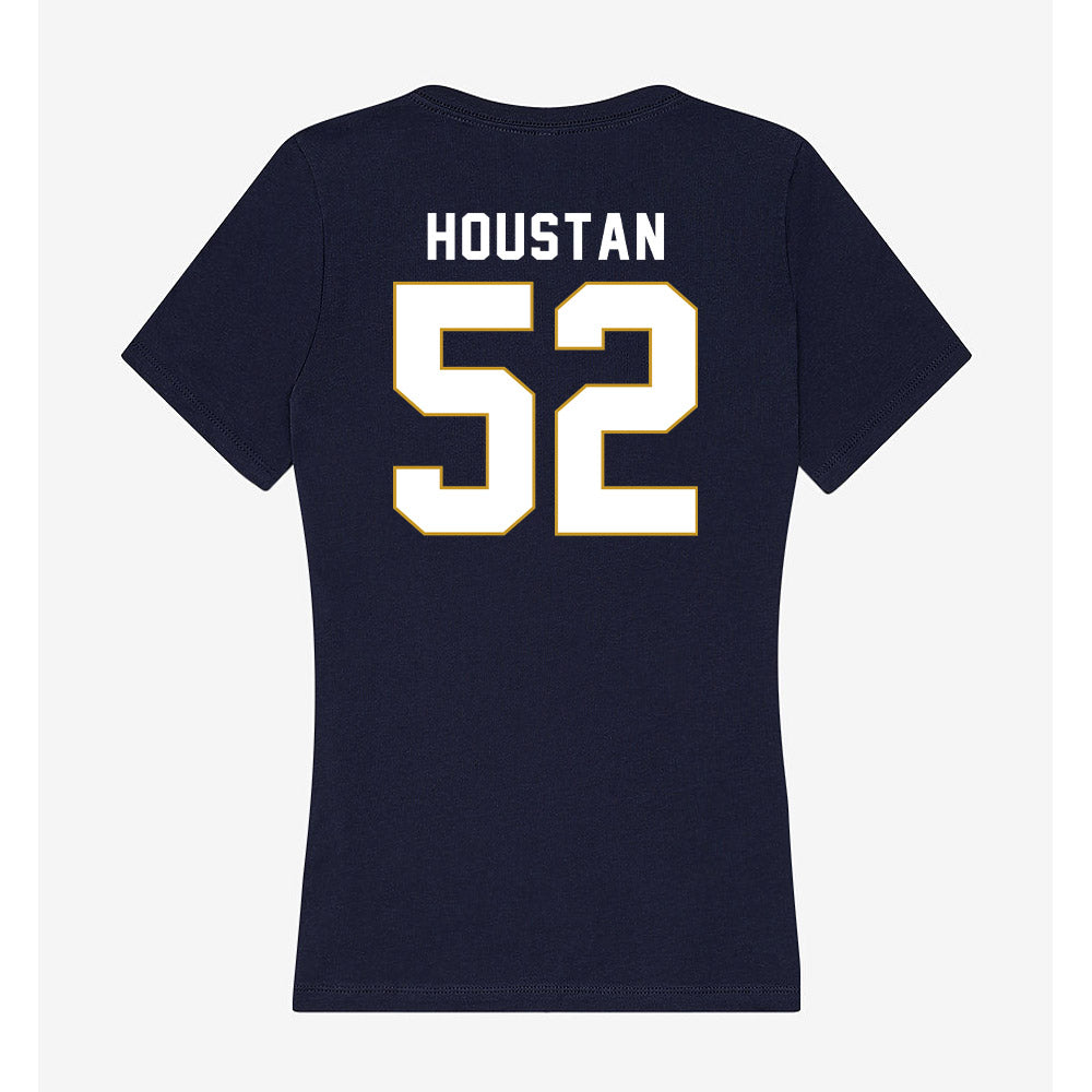 Notre Dame - NCAA Football : Devan Houstan - Women's V-Neck T-Shirt-1