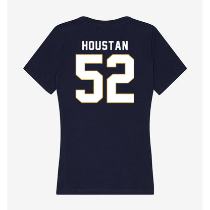Notre Dame - NCAA Football : Devan Houstan - Women's V-Neck T-Shirt-1