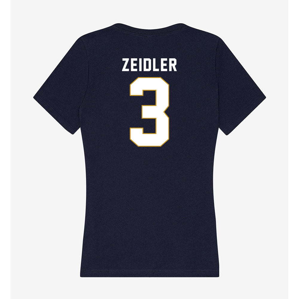 Notre Dame - NCAA Women's Volleyball : Portia Zeidler - Women's V-Neck T-Shirt-1
