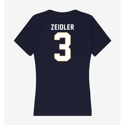 Notre Dame - NCAA Women's Volleyball : Portia Zeidler - Women's V-Neck T-Shirt-1
