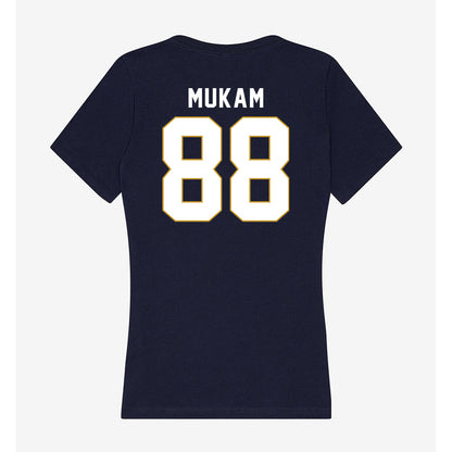 Notre Dame - NCAA Football : Armel Mukam - Women's V-Neck T-Shirt-1