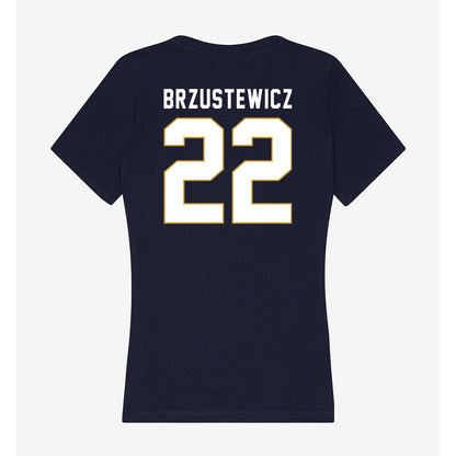 Notre Dame - NCAA Baseball : Parker Brzustewicz - Women's V-Neck T-Shirt-1
