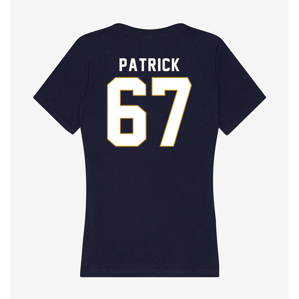 Notre Dame - NCAA Football : Gregory Patrick - Women's V-Neck T-Shirt-1