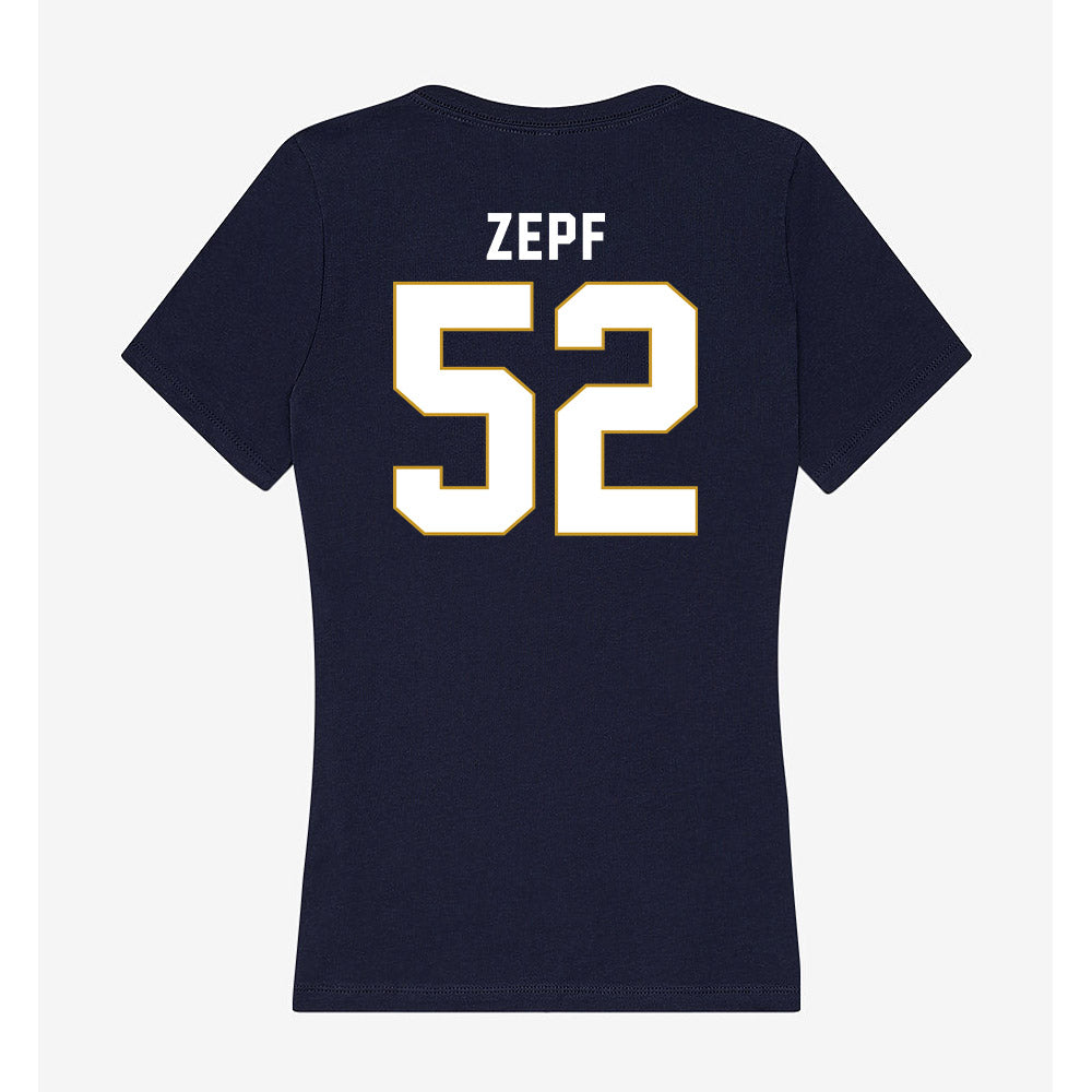 Notre Dame - NCAA Men's Lacrosse : Alex Zepf - Women's V-Neck T-Shirt-1