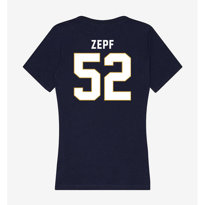 Notre Dame - NCAA Men's Lacrosse : Alex Zepf - Women's V-Neck T-Shirt-1