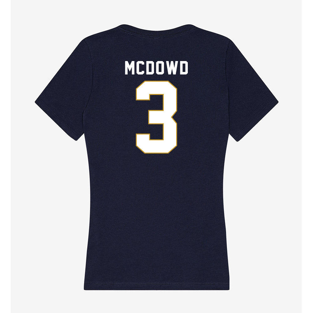 Notre Dame - NCAA Men's Soccer : Sean McDowd - Women's V-Neck T-Shirt-1