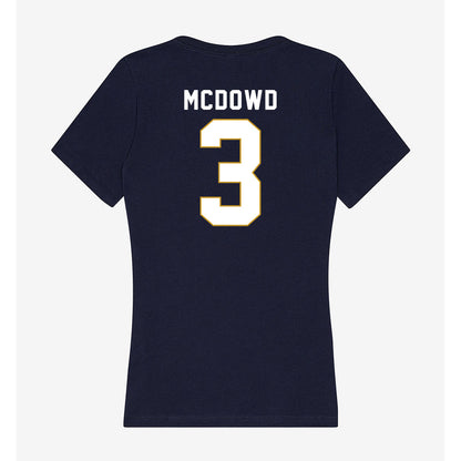 Notre Dame - NCAA Men's Soccer : Sean McDowd - Women's V-Neck T-Shirt-1