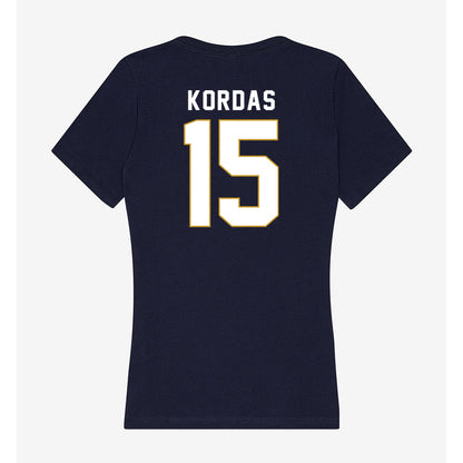 Notre Dame - NCAA Women's Volleyball : Mae Kordas - Women's V-Neck T-Shirt-1