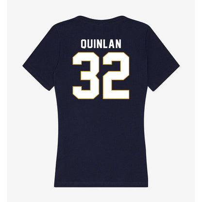 Notre Dame - NCAA Men's Ice Hockey : Patrick Quinlan - Women's V-Neck T-Shirt-1